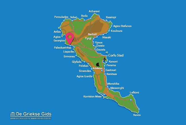 Karte Paleokastritsa