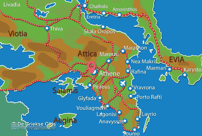 Karte Academie Athen