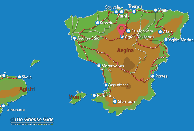 Karte Agios Nektarios