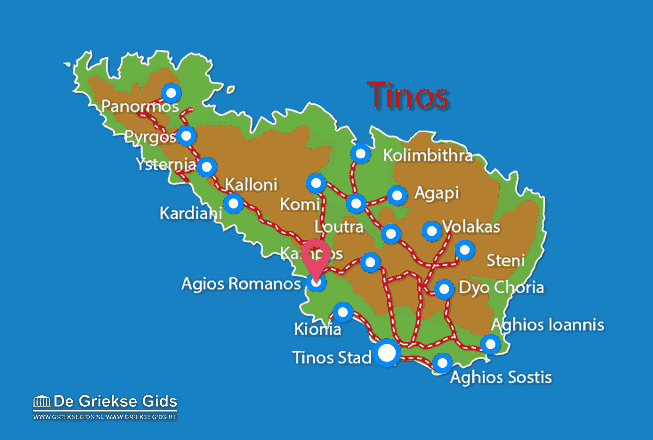 Karte Agios Romanos