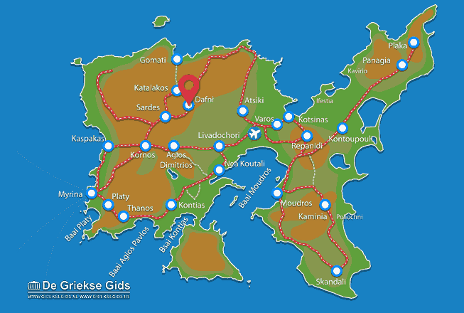 Karte Dafni