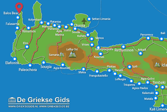 Karte Balos - Gramvoussa