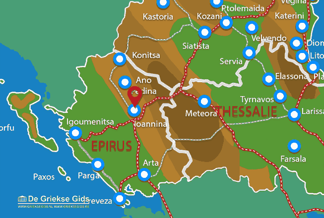 Karte Ioannina Stadt