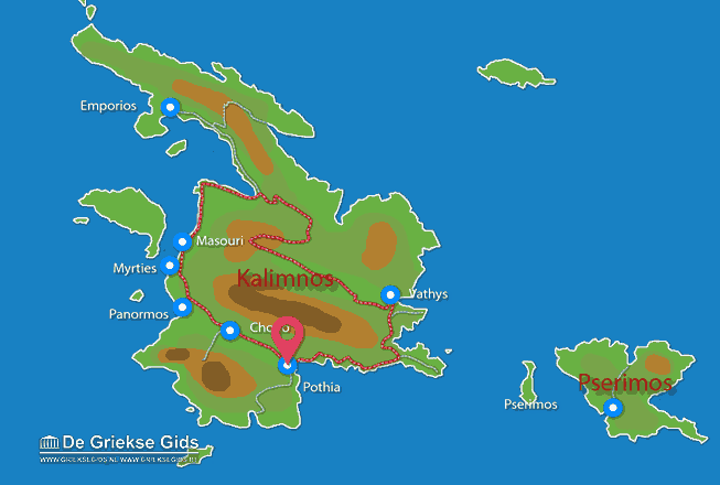 Karte Kalymnos Stadt