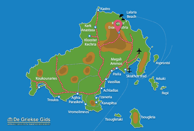 Karte Kloster Evangelistria
