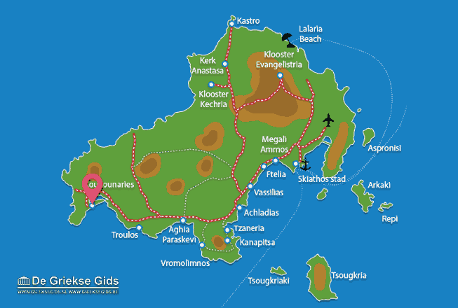 Karte Koukounaries