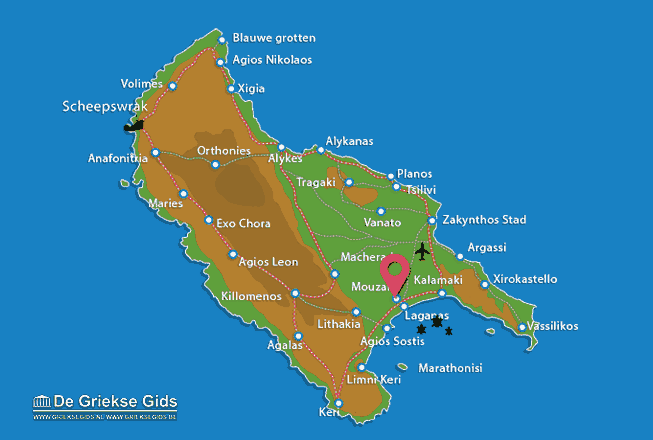 Karte Mouzaki