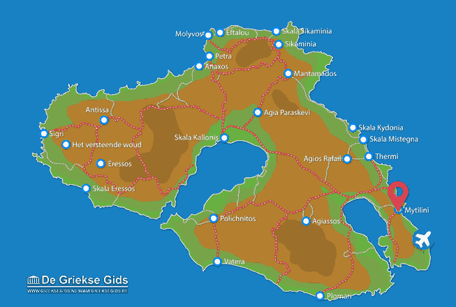 Karte Mytilini
