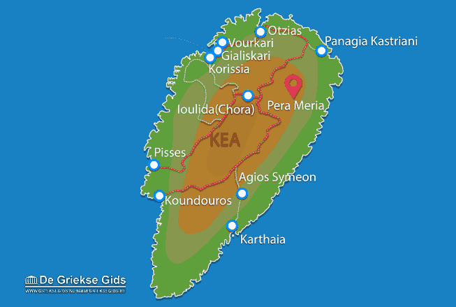 Karte Pera und Kato Meria