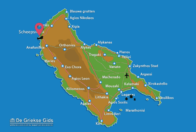 Karte Schiffbruch Bay