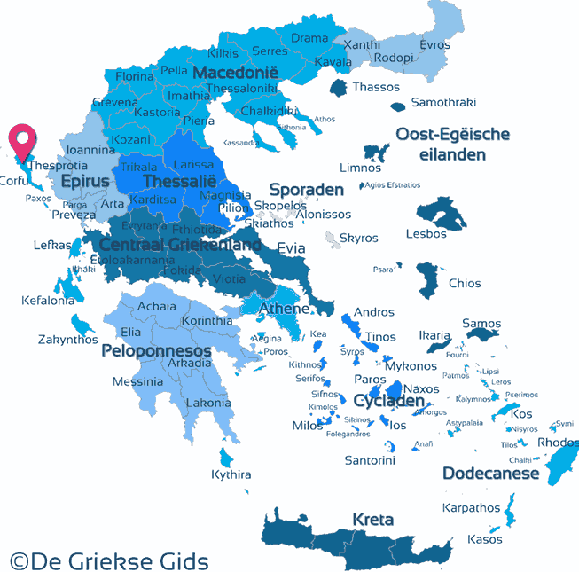 Karte Korfu