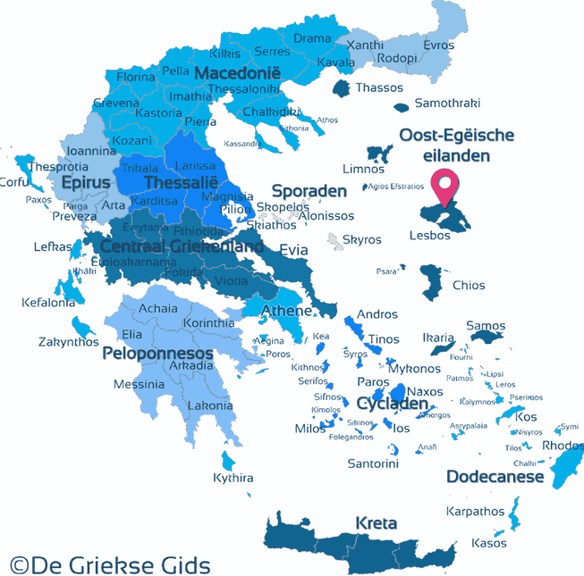 Karte Lesbos